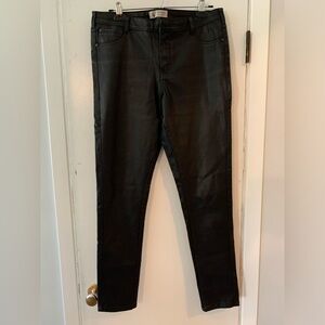 Vegan leather jeans